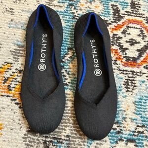Rothy’s black ballet flat round toe size 8.5